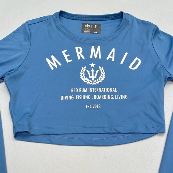 Mermaid Red Rum International Dri-Fit Crop Top - Picture 7 of 8